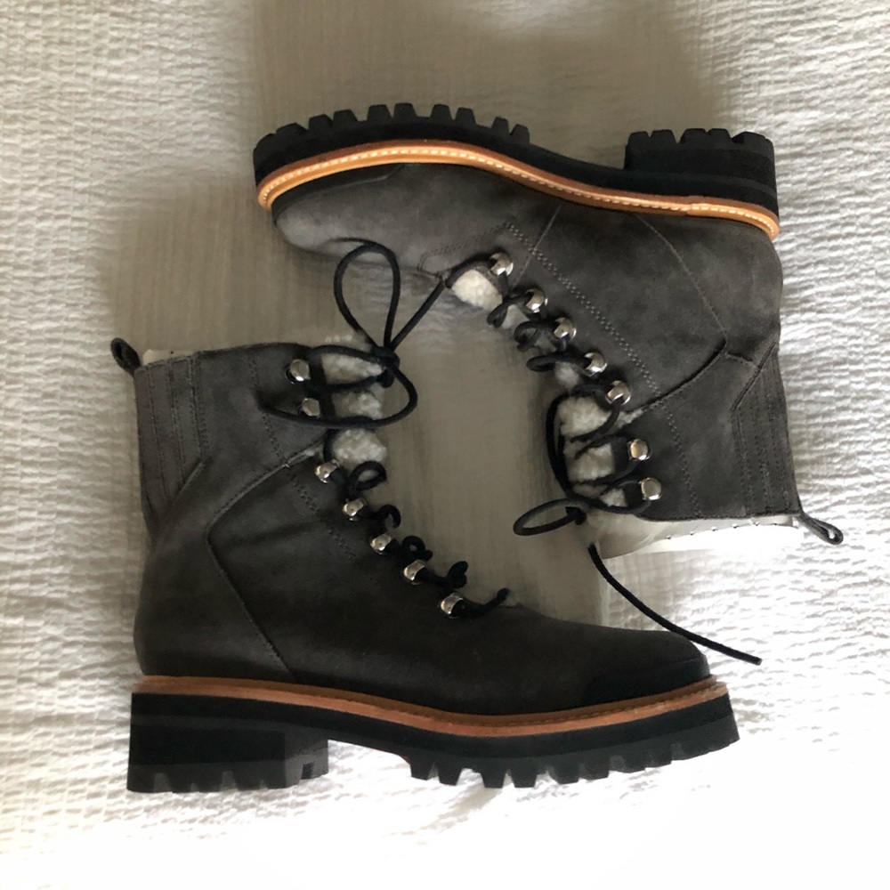 ❌❌SOLD❌❌🆕Marc Fisher 6.5 GREY Izzie Hiking Boots - Picture 10 of 16